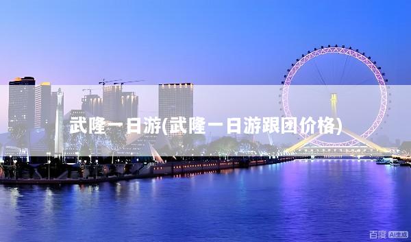 武隆一日游(武隆一日游跟团价格)